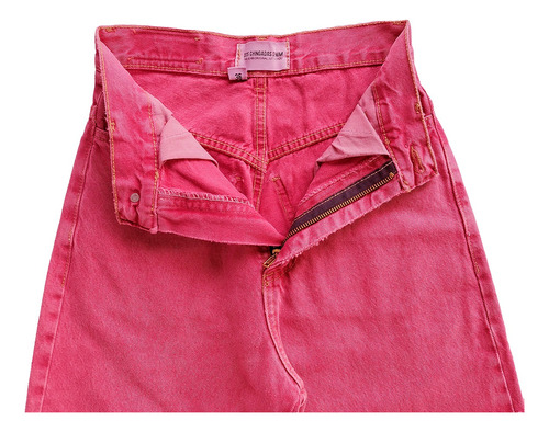 Jean Wide Leg Rosa Vaqueros Jeans Pantalon Vaqueros Ancho