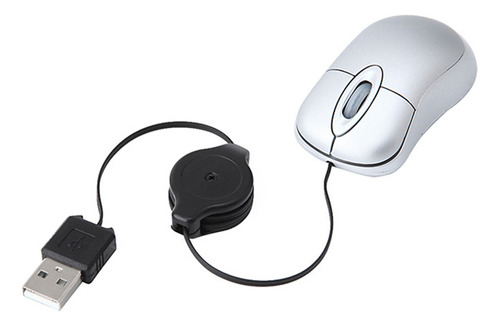 Cable Retráctil Para Ratón Con Cable Usb, Pequeño Y Pequeño