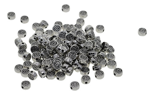 2 X 100 Uds Plata Nudo Irlandés Espaciador De Metal 6x3mm ~