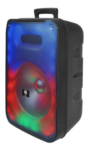 Misik - Bocina Bluetooth 12 Bafle - Luces Led - Tws Color Negro