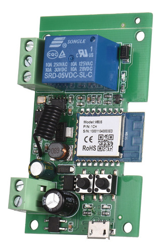 Imagen 7 de 9 de Tuya 1ch Dc5v/7-32v Wifi Interruptor Inalámbrico Relé Módulo