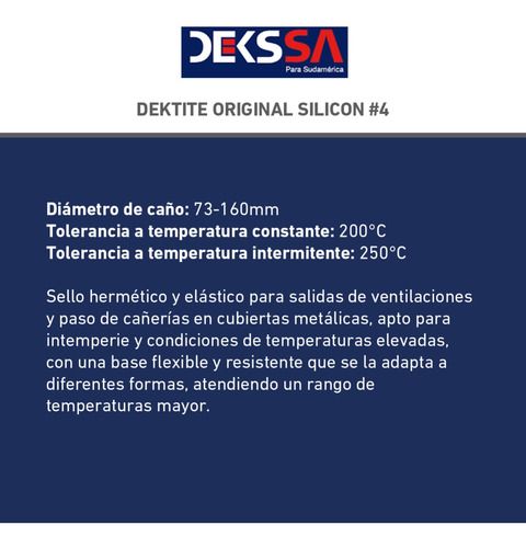 Dektite Pasatecho Original #4 Silicon 75-160mm