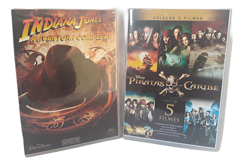 Dvd Box Coleção Piratas Do Caribe - Indiana Jones - (9dvds)