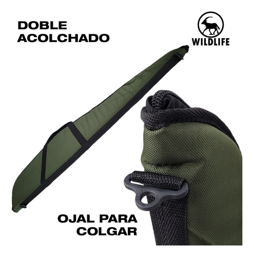 Imagen 4 de 10 de Funda Para Rifles Carabinas Wild Life 130 Cm Reforzada