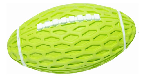 Brinquedo Mordedor Bola Futebol Americano Com Apito Cor Verde