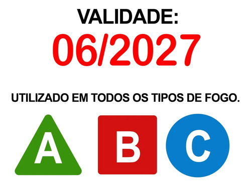 Imagem 2 de 3 de Extintor Abc Automotivo 1kg Universal/fino Validade 5 Anos