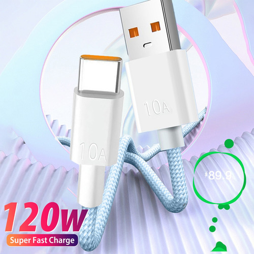 Cable De Datos Tejido Tipo C De 120 W Cables De Datos Rápido