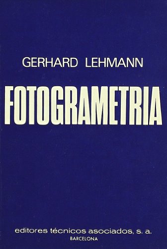 Libro Fotogrametría De Gerhard Lehmann Ed: 1