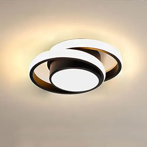Lámpara De Techo Led Pequeña Y Moderna, 2 Anillos, Diseño Cr | Envío gratis