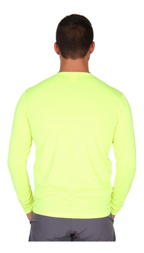 Imagem 3 de 8 de Camiseta Neon Manga Longa Proteção Solar Uv50 Tecido Gelado