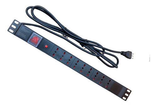 Zapatilla Eléctrica 19  Pdu 9 Posiciones Enchufe 10a 220v