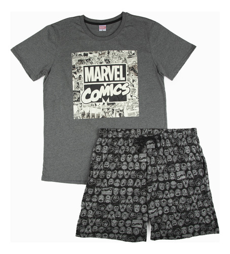 Pijama Hombre Comics Gris Marvel