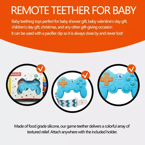 Juguete de dentición con control remoto para bebés de 0 a 6 a 12 meses,  controlador de juego para padres jugadores, regalos para el primer día de  San