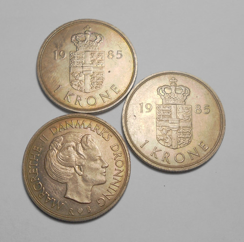 Dinamarca Moneda De 1 Corona 1985 - Km#862 - Margrethe Ii