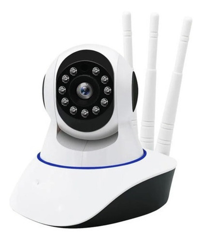 Imagem 1 de 3 de Câmera Segurança 3 Antenas Wifi 4ª Geração 1080 360° Graus