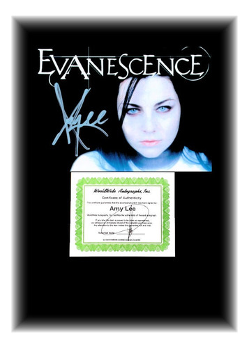 Amy Lee Evanescence Autógrafo En Foto De 5x7