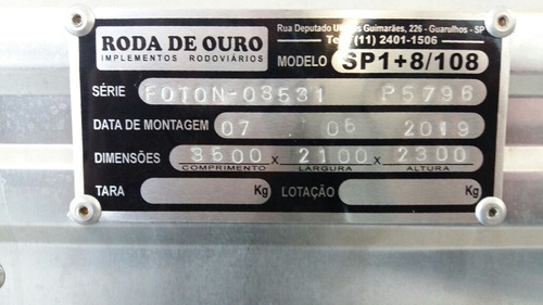 Imagem 12 de 14 de Foton 3511dt - Zero Km - Bau 3,50 X 2,10 X 2,30