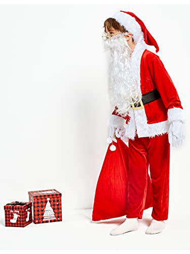 Somsoc Conjunto De 8 Piezas De Traje De Papá Noel Para Niños