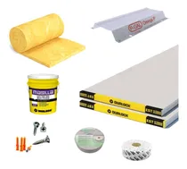 Comprar Placa Durlock Materiales X 10m2 Revestimiento Termoacustico Blanco
