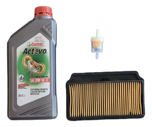 Kit Service Yamaha 110 Crypton New Castrol +f Aire +f Nafta