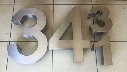 Numeros Residenciales 3d 20 Cm Con Iluminación Led 4 Piezas