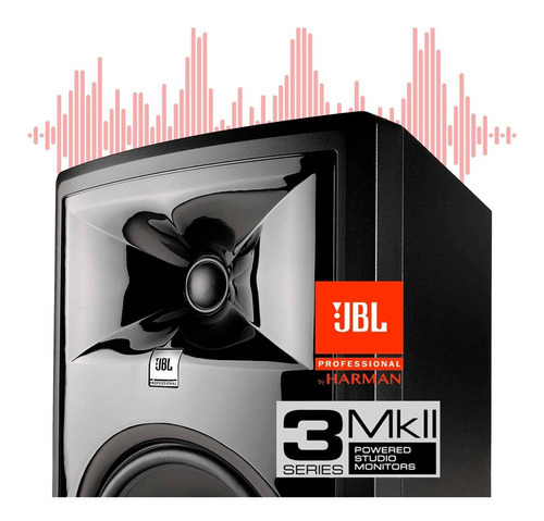 Monitor de estúdio com amplificador Jbl Harman 306p Mkii 112w