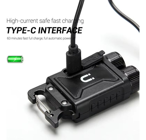 Llavero Mini Led De Bolsillo Con Doble Lámpara, Recargable P