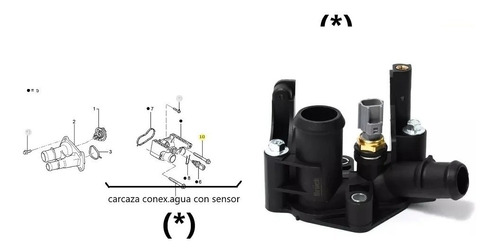 Caja Termostato Conexion Agua Focus 2009-2013 1.6 Sigma C/se