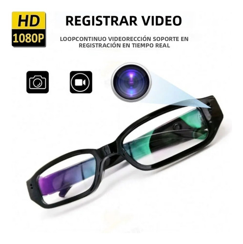 Lentes Con Mini Cámara Espía Inalámbrico Oculta Video 1080p,sin Soporte Wifi