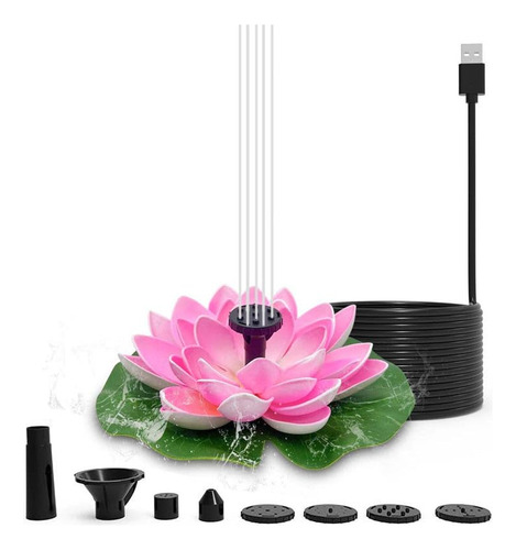 Solar Powered Water Fountains Pump For Bird Bath Lotus Leaf