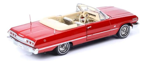 1963 Chevy Convertible Rojo Metálico Nex Modelos Diecast Mod