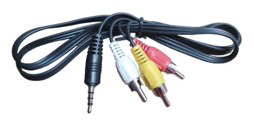 Cable  Audio Y Video  Adaptador Av 3 En 1 3.5mm A Rca 1metro