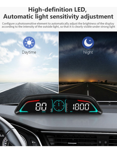 Obd2 Hud Velocímetro Temperatura Agua Pantalla Digital Auto