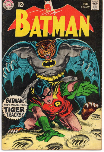 Comic Batman No. 209 Jungle En Inglés 1969 Envío Incluido | Meses sin  intereses