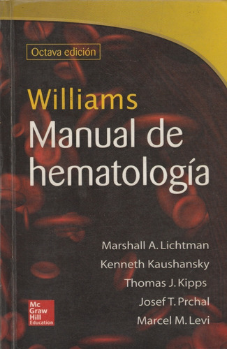 Libro Manual Hematologia Williams Usado Original 