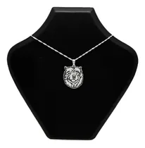 Comprar Cadena Y Dije Perro Chow Chow Mascota Plata 925 Plateado 40 Cm