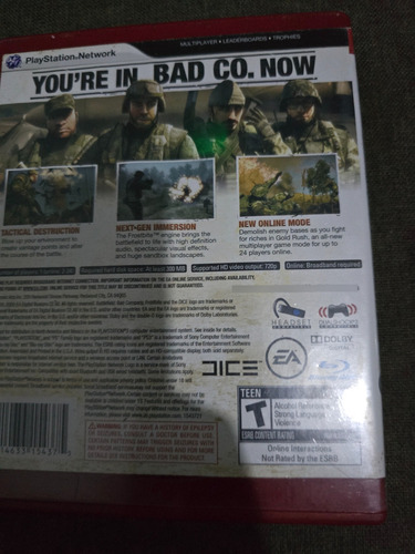 Battlefield Bad Company Ps3 Playstation 3 (Usado)