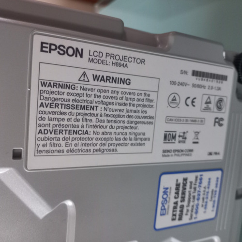 Proyector Epson Powerlite S27 2700lm Blanco 100v/240v Blanco