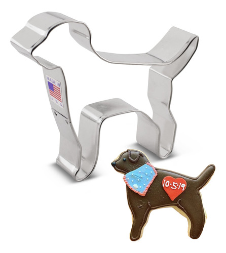 Perro Labrador Cookie Cutter  4.25 Inche Acero Chapado