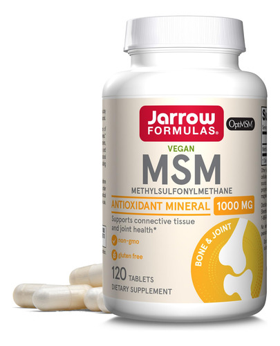 Suplemento Jarrow Formulas Msm 1000mg 120 Comprimidos
