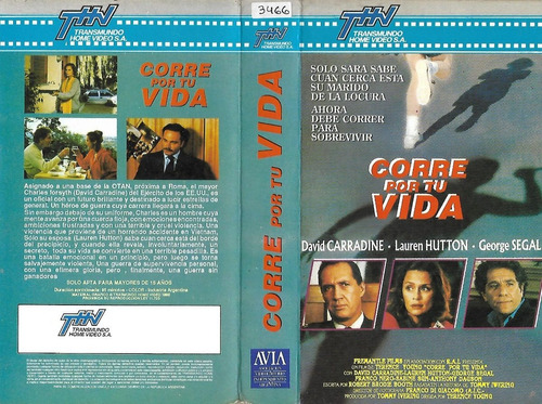 Corre Por Tu Vida Vhs David Carradine Franco Nero 1988