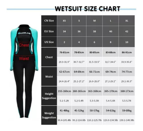 Traje De Baño De Neopreno Con Mangas Secas, Para Mujer, 1