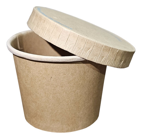 50 Contenedor Vaso Soufflé Con Tapa 2 Oz Compostable Térmico