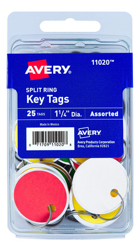 Avery Etiqueta Para Llave Papel Borde Metal Anillo Dividido