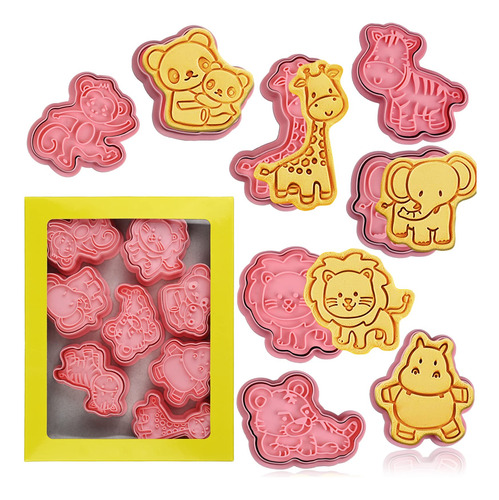 Juego De Cortadores De Galletas Con Sellos De Émbolo Con For