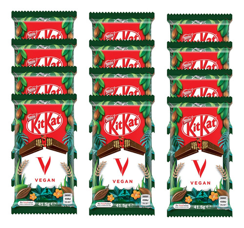 Kitkat - Barra De Chocolate Organico A Base De Plantas De 4 