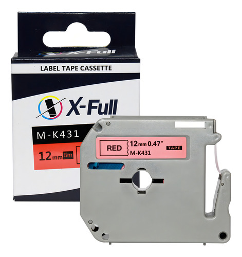 Fita Rotulador Vermelha 12mm Mk 431 Mk431 Compativel