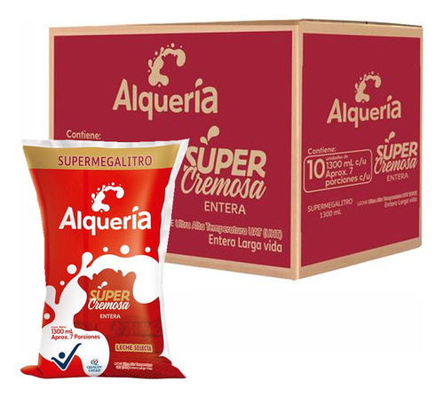 Leche Alqueria Super Cremosa 1.3 L X 10 - mL a $73