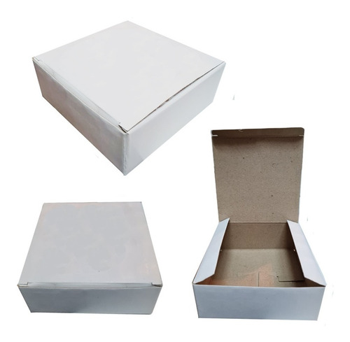 Pack Cajas 1250 Unidades Blancas Desarmadas 17 X 17 X 6,5 Cm