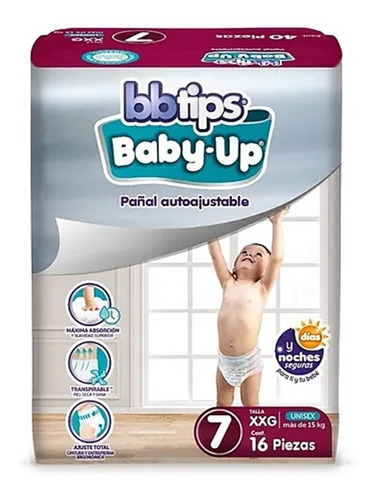 Pañal Autoajustable Bbtips Baby-up xxl T7 16 Pzas